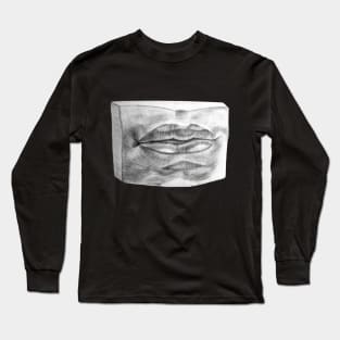 Lips Drawing Print Long Sleeve T-Shirt